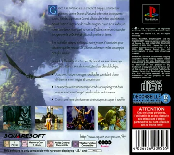 Final Fantasy 9 (US) box cover back